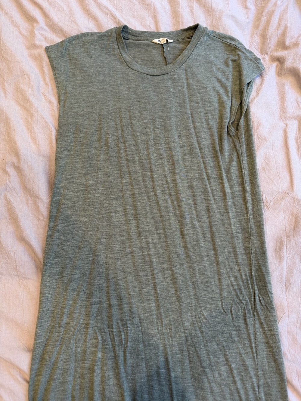 Madewell Sleeveless Midi Dress in Sage Green